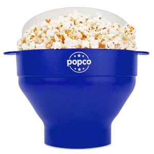 Silicone Microwave Popcorn Popper with Handles, Collapsible Popcorn Bowl