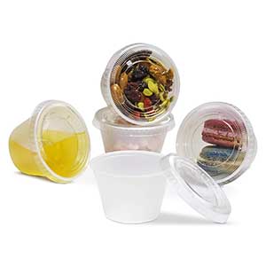 Fit Meal Prep Containers for Jello Shots | 250 Sets | Leak-proof