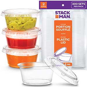 Stack Man Containers for Jello Shots | 2 Fluid Ounces | 200 Sets