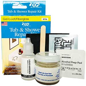 Gelcoat Products Fiberglass Tub Repair Kit | 001 | Sealers | White