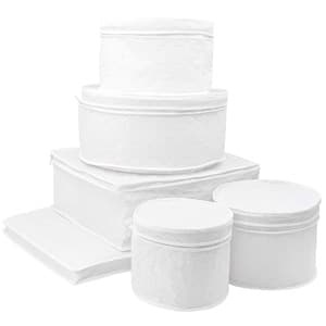 LAMINET 6 Piece Quilted Dinnerware China Storage Containers Set