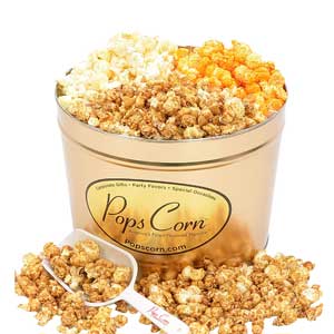 Gourmet Popcorn Tins 2 Large Gallons-3 Flavors