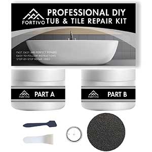 FORTIVO Fiberglass Tub Repair Kit | White | Refinishing Kit