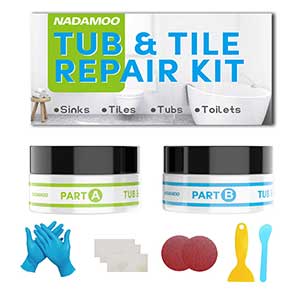 NADAMOO Fiberglass Tub Repair Kit | White | Hole Adhesive Sealant 3.5 Oz