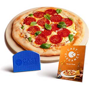 Cast Elegance Durable Thermal Shock Resistant Pizza & Baking Stone
