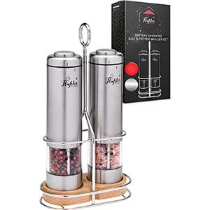 Flafster Kitchen Electric Salt and Pepper Grinder Set
